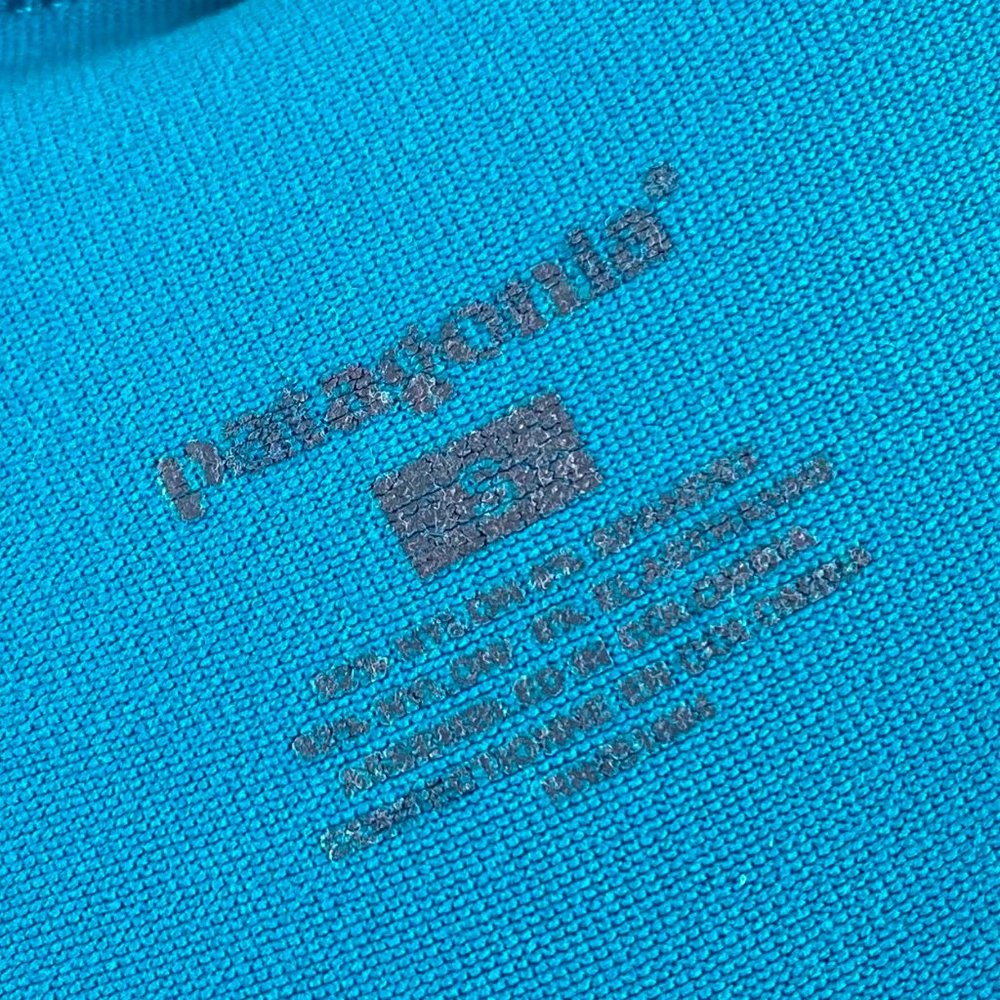 PATAGONIA Respite Shirt Top Small Teal Turquoise Ruched Stretch V-Neck - Picture 3 of 3